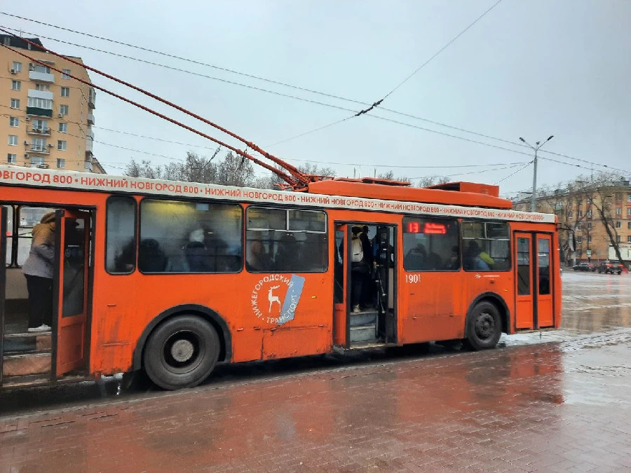 Движение троллейбуса №13 приостановят в Нижнем Новгороде с 25 марта на месяц