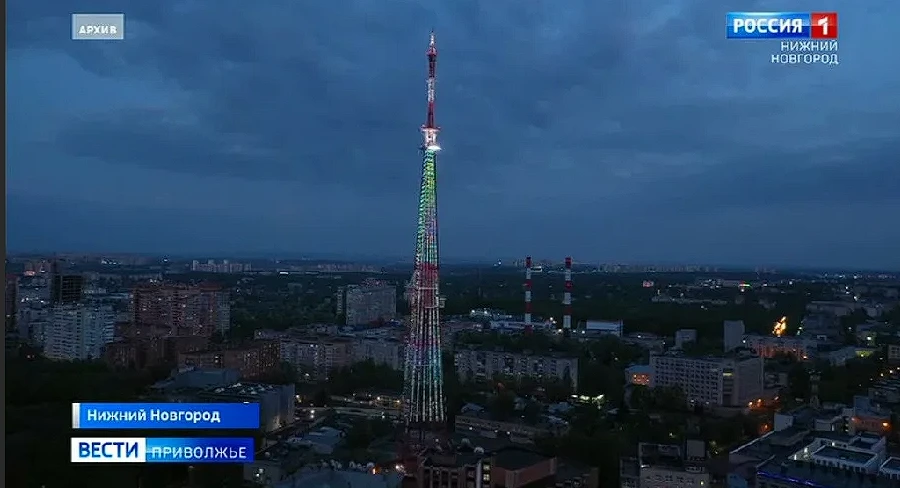 Нижегородская телебашня включит тематическую подсветку в честь заплыва X-WATERS VOLGA