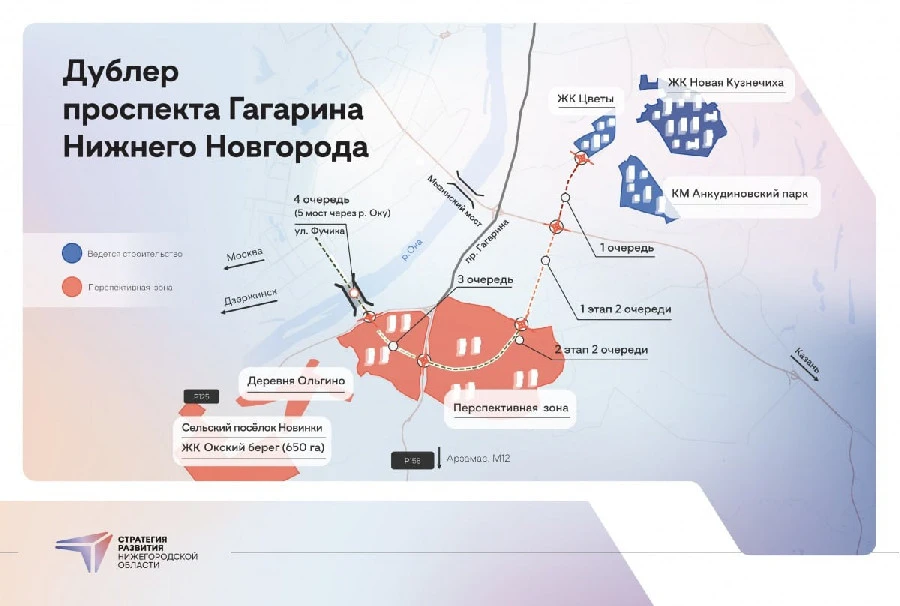 Правительство Нижегородской области опубликовало проект концессии по строительству дублера проспекта Гагарина 