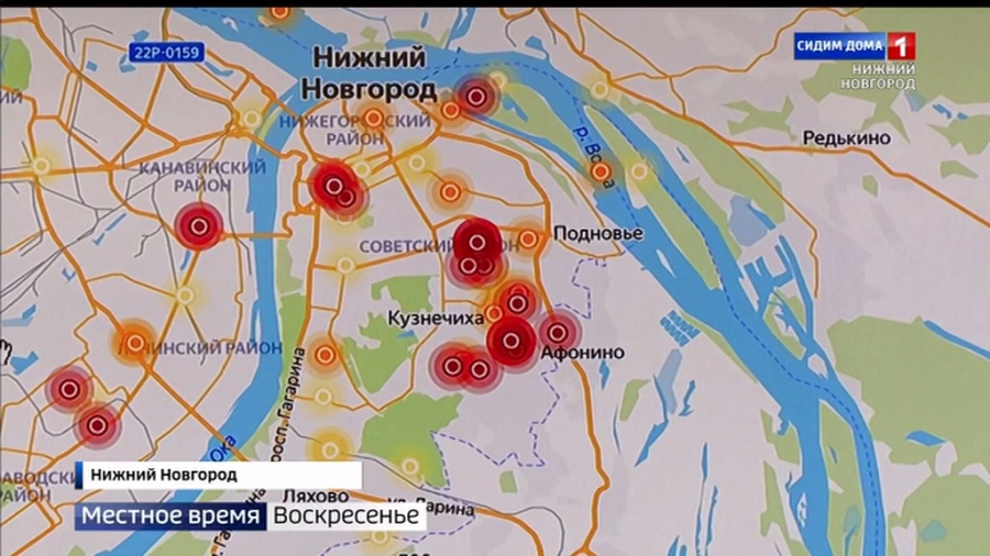 Карта нижнего новгорода проезд