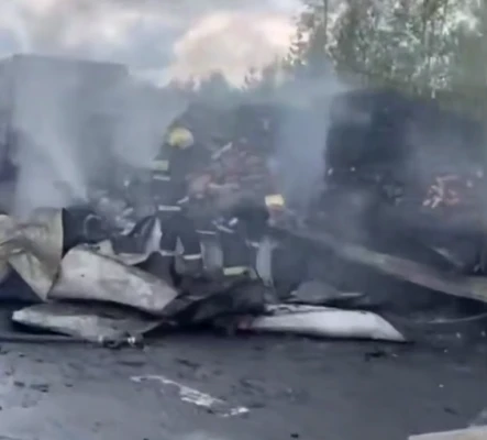 Фура с мясом сгорела на Южном обходе в Нижнем Новгороде