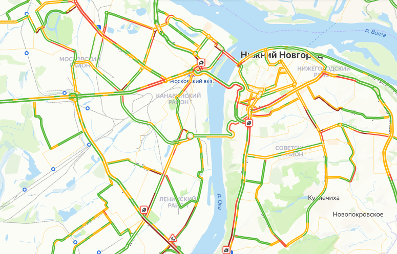 Карта пробок нижний новгород