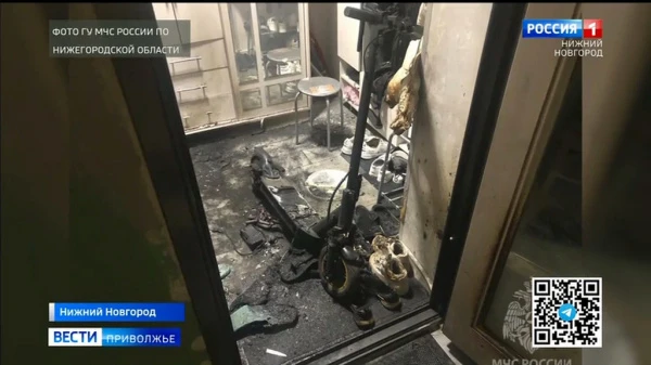 Электросамокат взорвался в квартире нижегородцев