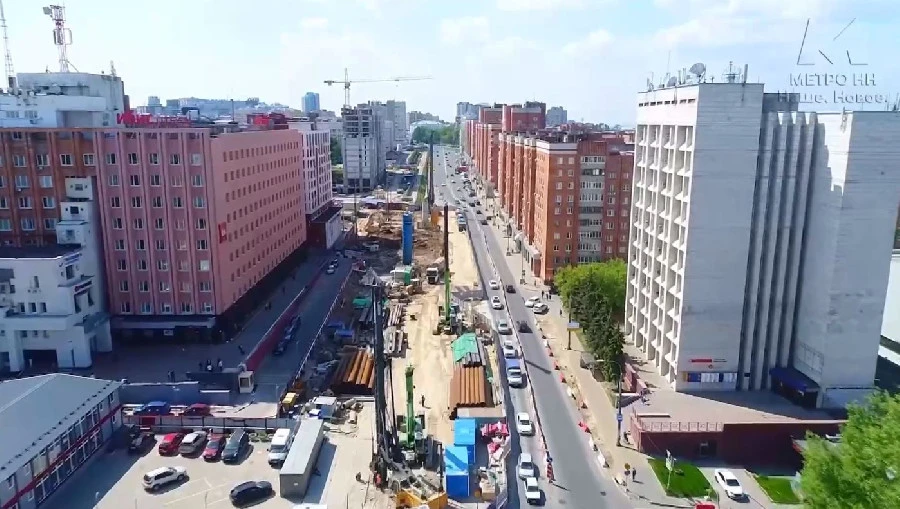 Первый этап создания стартового котлована на улице Горького завершен