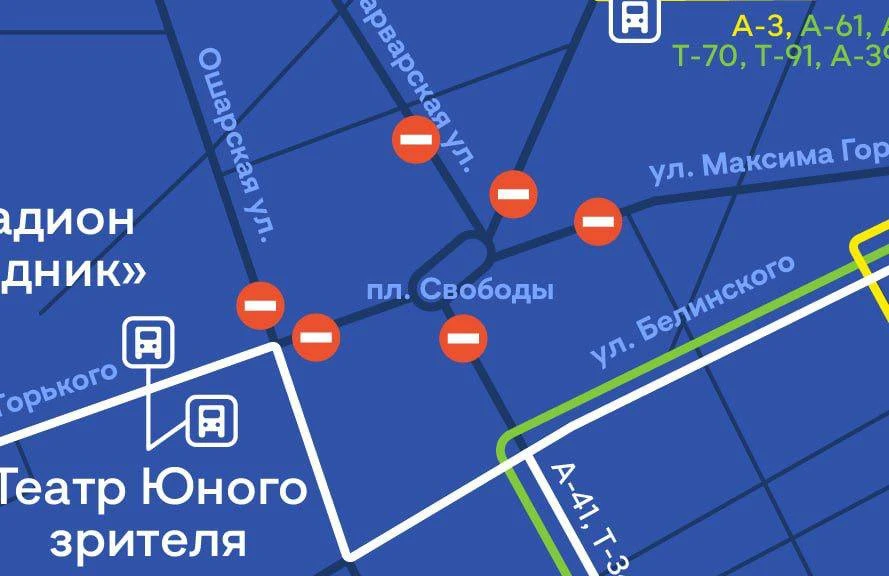 В Нижнем Новгороде перекроют площадь Свободы с 8 июля из-за строительства метро