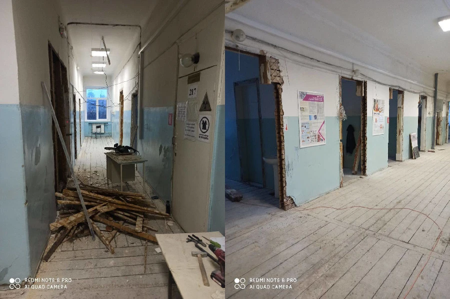 Ремонт центральной поликлиники в Балахне на ул Энгельса завершится в мае