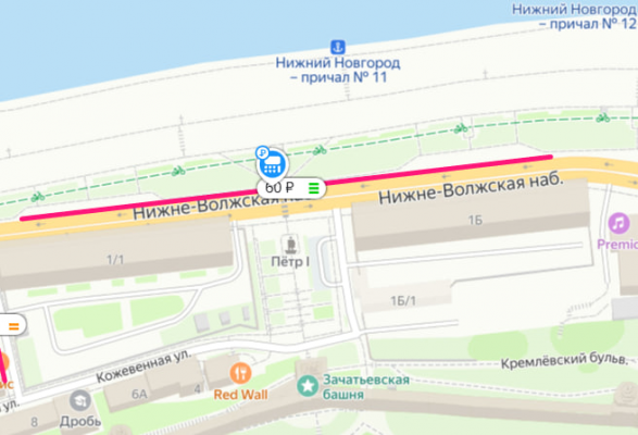В Нижнем Новгороде станнет бесплатной одна из парковок на Нижне-Волжской набережной