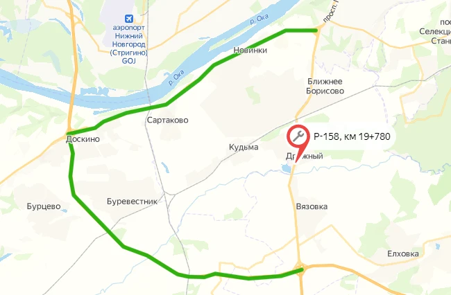 Трассу Р-158 Нижний Новгород — Саратов перекроют в Кстовском районе
