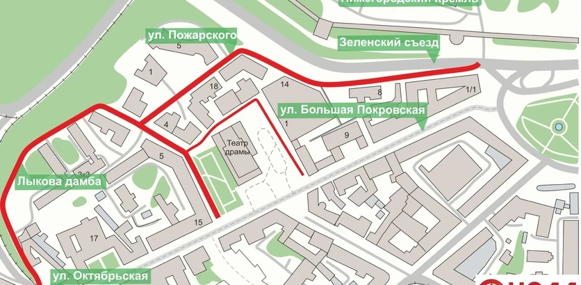 Остановка и парковка временно запрещены в центре Нижнего Новгорода с 31 мая по 2 июня