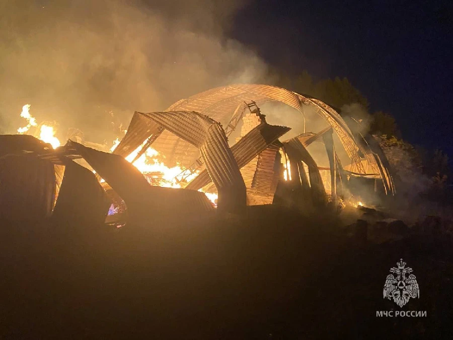 Пилорама сгорела в Нижегородской области на площади 750 кв. метров