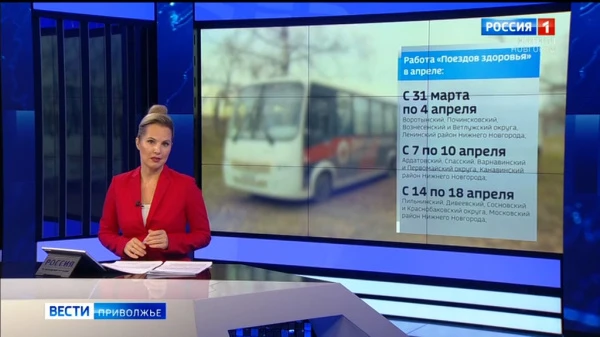 Какие округа и районы посетят «Поезда здоровья» в апреле?