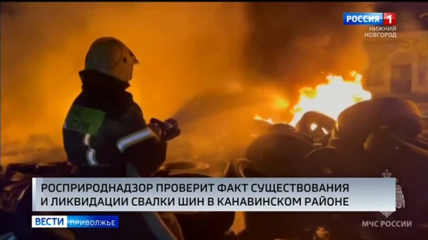 Росприроднадзор проверит обстоятельства пожара и факт самого существования свалки отработанных шин в Канавинском районе
